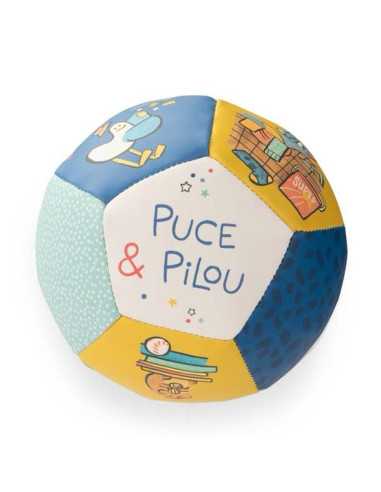 Balle souple Puce & Pilou - Moulin Roty Balle souple Puce & Pilou - Moulin Roty