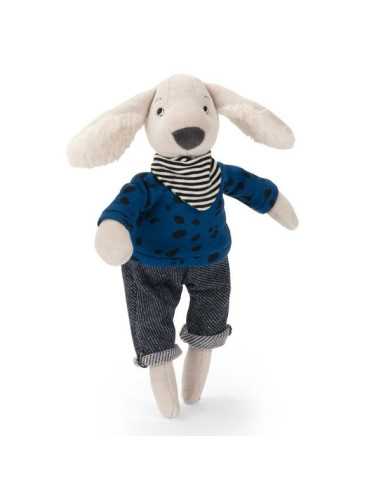 Poupée chien Pilou bleu Puce & Pilou... Poupée chien Pilou bleu Puce & Pilou...