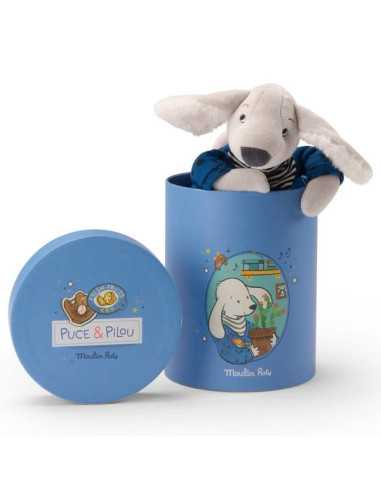 Poupée chien Pilou bleu Puce & Pilou... Poupée chien Pilou bleu Puce & Pilou...