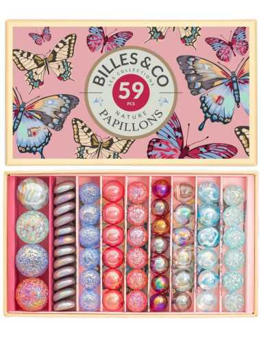 Coffret de 59 billes Papillons...