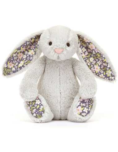 Petite peluche Lapin argent Fleur -... Petite peluche Lapin argent Fleur -...