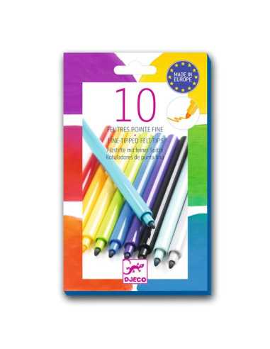 Feutres pointe fine Arc-en-ciel - Djeco Feutres pointe fine Arc-en-ciel - Djeco