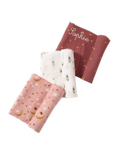 Set de 3 langes imprimés... 2