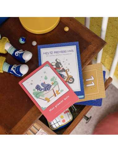 Cartes Mes 12 premiers mois Puce &... Cartes Mes 12 premiers mois Puce &...