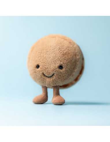 Peluche Mona le macaron au chocolat -... Peluche Mona le macaron au chocolat -...