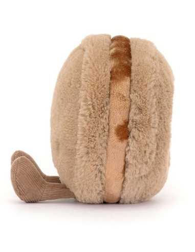 Peluche Mona le macaron au chocolat -... Peluche Mona le macaron au chocolat -...