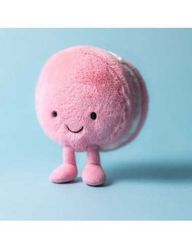Peluche Mia le macaron à la framboise... Peluche Mia le macaron à la framboise...