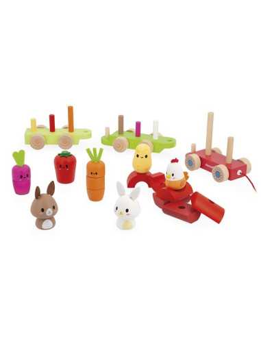 Train à tirer Ferme - Janod Train à tirer Ferme - Janod