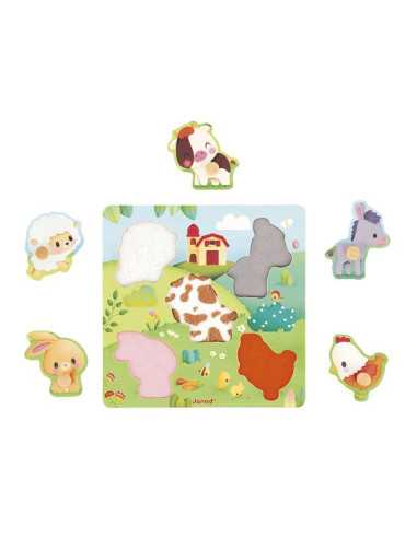 Puzzle tactile Ferme - Janod Puzzle tactile Ferme - Janod