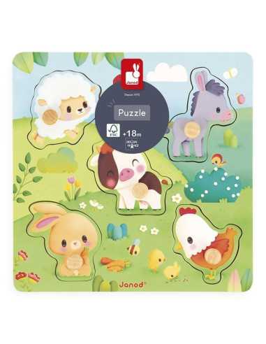 Puzzle tactile Ferme - Janod Puzzle tactile Ferme - Janod