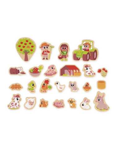 Magnets Ferme 24 pièces - Janod Magnets Ferme 24 pièces - Janod