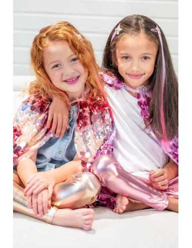 Cape pailletée brillante rose 4-6 ans... Cape pailletée brillante rose 4-6 ans...