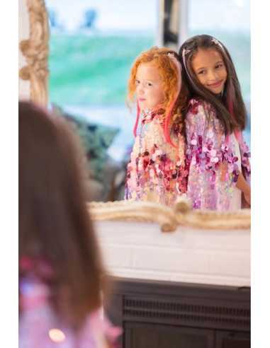 Cape pailletée brillante violette 4-6... Cape pailletée brillante violette 4-6...