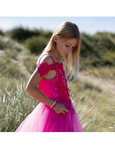 Robe de princesse Rose 5-7 ans - Labay Robe de princesse Rose 5-7 ans - Labay