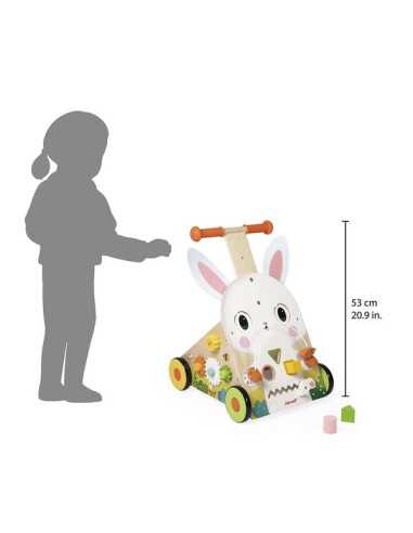 Chariot de marche Lapin - Janod Chariot de marche Lapin - Janod