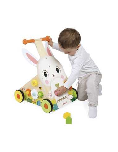 Chariot de marche Lapin - Janod Chariot de marche Lapin - Janod