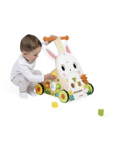 Chariot de marche Lapin - Janod Chariot de marche Lapin - Janod