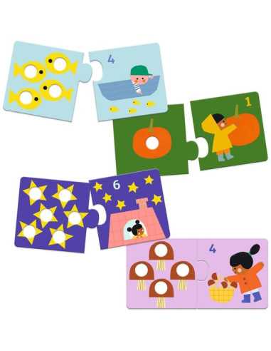 Puzzle duo Premiers chiffres - Djeco Puzzle duo Premiers chiffres - Djeco