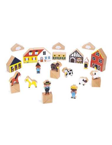 Cubes Campagne Cross Roads - Janod Cubes Campagne Cross Roads - Janod