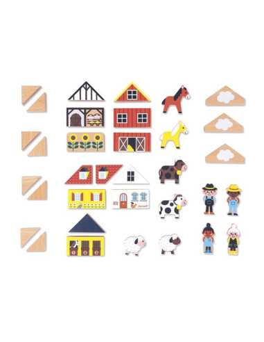 Cubes Campagne Cross Roads - Janod Cubes Campagne Cross Roads - Janod