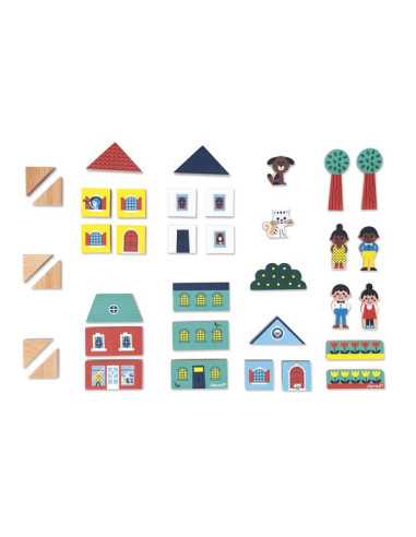 Cubes Ville Cross Roads - Janod Cubes Ville Cross Roads - Janod