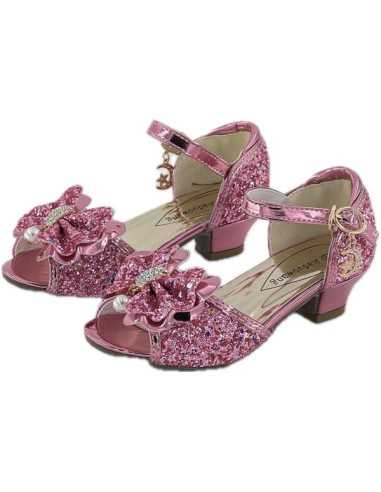 Mules à Nœuds et Paillette Rose 5 - 7... Mules à Nœuds et Paillette Rose 5 - 7...