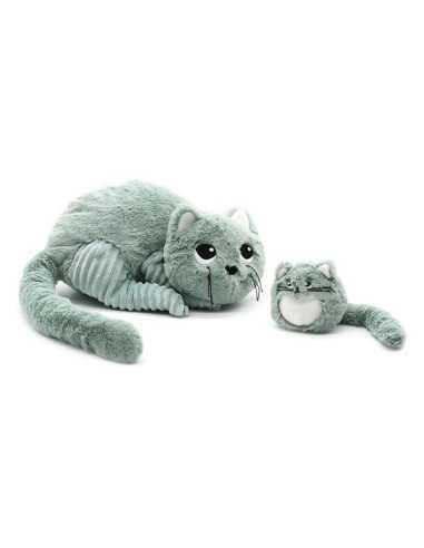 Peluche Miaou le chat maman et bébé... Peluche Miaou le chat maman et bébé...