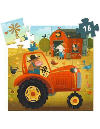 Puzzle Tracteur 16 pièces - Djeco Puzzle Tracteur 16 pièces - Djeco