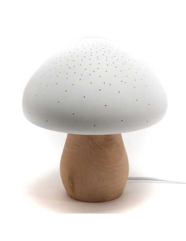Lampe champignon en porcelaine -... Lampe champignon en porcelaine -...