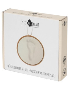 Médaillon empreinte bois -...
