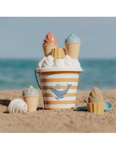 Seau de plage bleu Glaces - Little Dutch Seau de plage bleu Glaces - Little Dutch