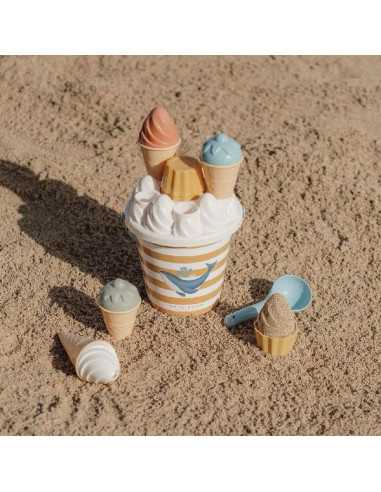 Seau de plage bleu Glaces - Little Dutch Seau de plage bleu Glaces - Little Dutch