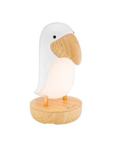 Lampe et enceinte oiseau blanc -...