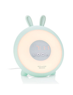 Veilleuse et réveil lapin vert