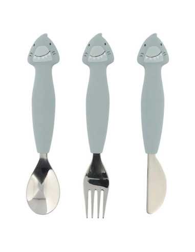 Couverts en silicone requin - Trixie