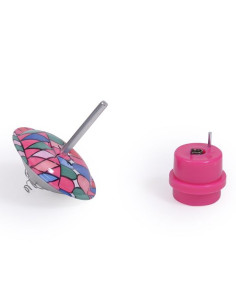 Toupie sautillante rose -...