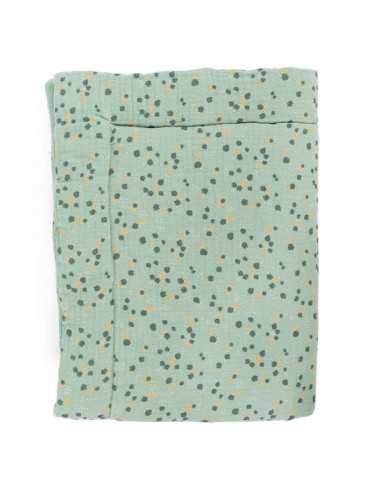 Plaid sauge Trois petits lapins -... Plaid sauge Trois petits lapins -...