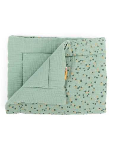 Plaid sauge Trois petits lapins -... Plaid sauge Trois petits lapins -...