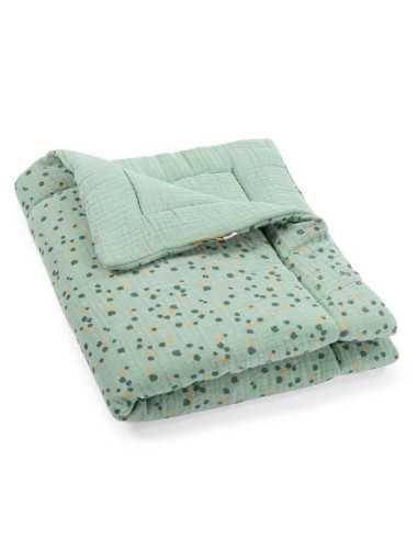 Plaid sauge Trois petits lapins -... Plaid sauge Trois petits lapins -...