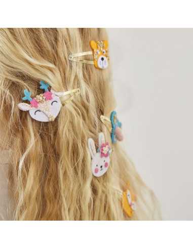Barrettes animaux pailletés à créer -... Barrettes animaux pailletés à créer -...
