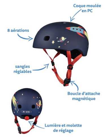 Casque enfant Rocket taille S - Micro... Casque enfant Rocket taille S - Micro...