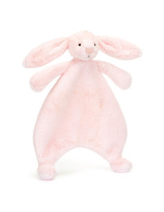 Doudou plat Lapin rose -...
