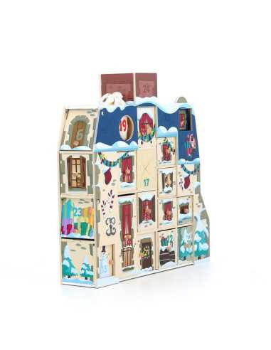 Maison de l'avent en bois à remplir -... Maison de l'avent en bois à remplir -...