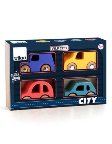 Coffret de 4 voitures City - Vilac