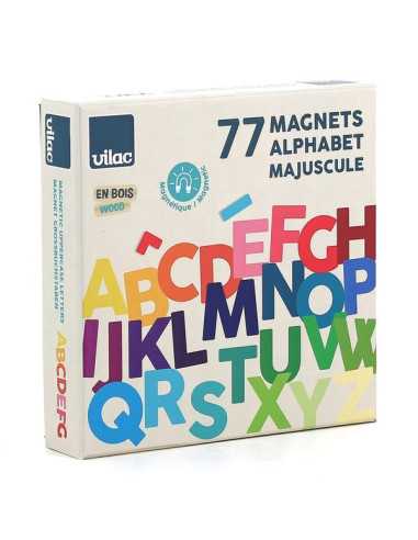 Magnets alphabet majuscules bois 77...