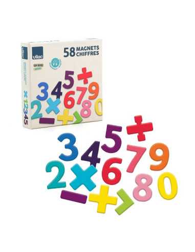 Magnets chiffres bois 58 pièces - Vilac Magnets chiffres bois 58 pièces - Vilac