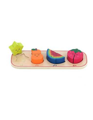 Puzzle encastrement 1,2,3 et 4 fruits... Puzzle encastrement 1,2,3 et 4 fruits...