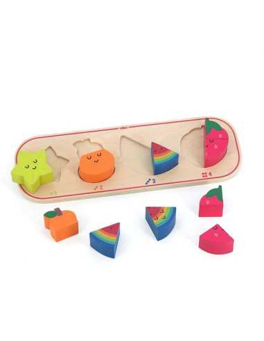 Puzzle encastrement 1,2,3 et 4 fruits... Puzzle encastrement 1,2,3 et 4 fruits...