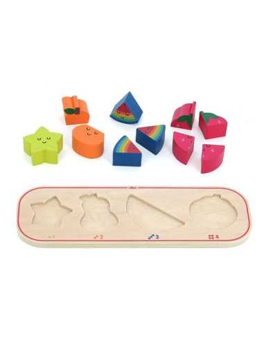 Puzzle encastrement 1,2,3 et 4 fruits... Puzzle encastrement 1,2,3 et 4 fruits...