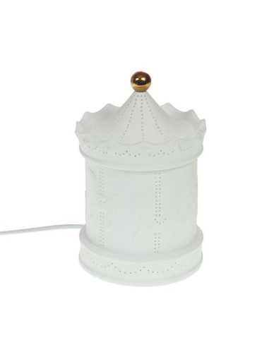 Lampe carrousel en porcelaine -... Lampe carrousel en porcelaine -...